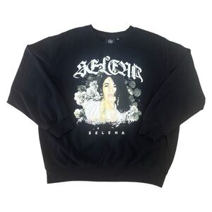 Selena Amor Prohibido Tour Sweatshirt Black & White Size XL Tour Dates on Back